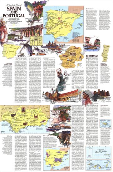 Mapy National Geographic. 539 map. Wysoka jakość - Spain and Portugal - A Travellers Map 2 1984.jpg