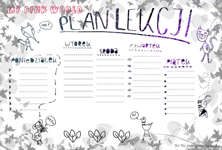 plan lekcji - My Pink World - plan lekcji.jpg